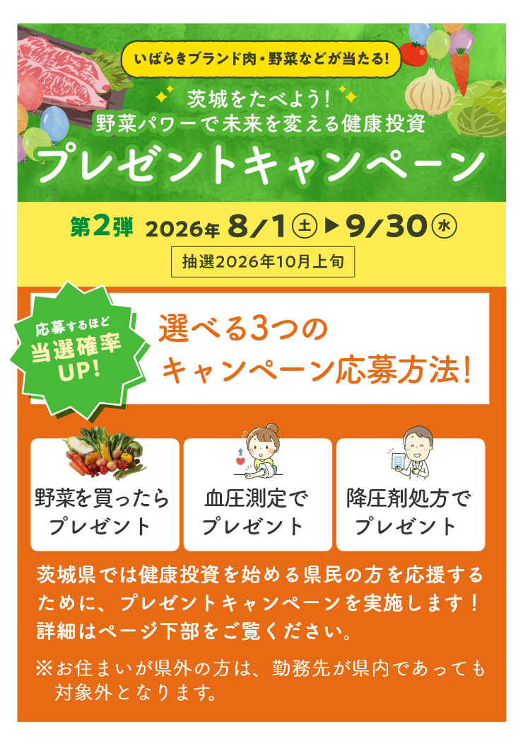 いばベジスタイル｜いばべじすたいる｜イバベジスタイル｜野菜パワーで未来を変える健康投資プレゼントキャンペーン